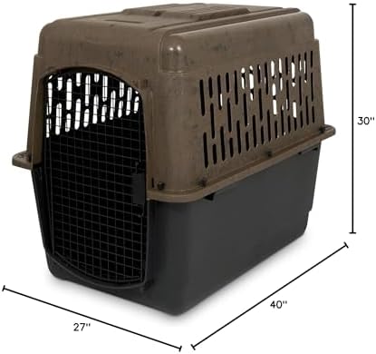 Petmate Ruffmaxx Camouflage Dog Kennel Pet Carrier & Crate 40" (70-90 Lb), Outdoor and Indoor for Large, Medium, and Small Dogs - Made from Recycled Material w/ 360-Degree Ventilation, Made in USA