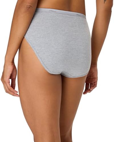 Hanes women's Hi-Cut Panties Pack, Lightweight Cotton Hi-Cuts, 6-Pack (Retired, Colors May Vary)