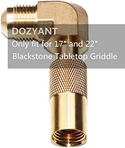Propane Elbow Adapter 3/8 Male Flare for Blackstone 17 and 22 Inch Griddles