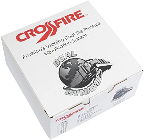 Crossfire Dual Tire Pressure Equalization System, 90 PSI, one per pkg. (CF90STABT) | Maximizes Tire Life, Improves Fuel Mileage, Visual Pressure Gauge