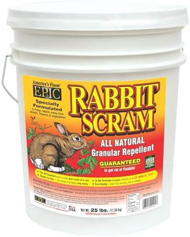 Rabbit Scram All Natural Granular Repellent - All-Natural, Animal, People and Pet Safe Granule (2.5 lb Shaker)
