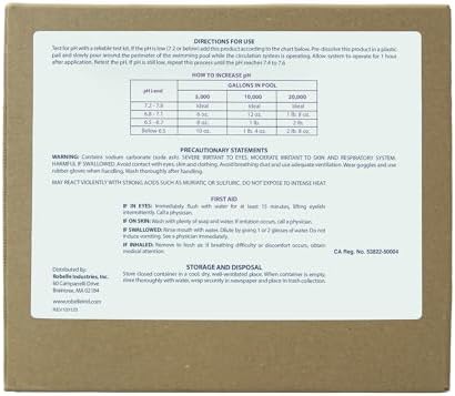 Robelle 10-Pounds Premium pH Up for Swimming Pools, Made in USA | 100% Sodium Carbonate, Raises pH, pH Increaser, Easy To Use, Works Fast