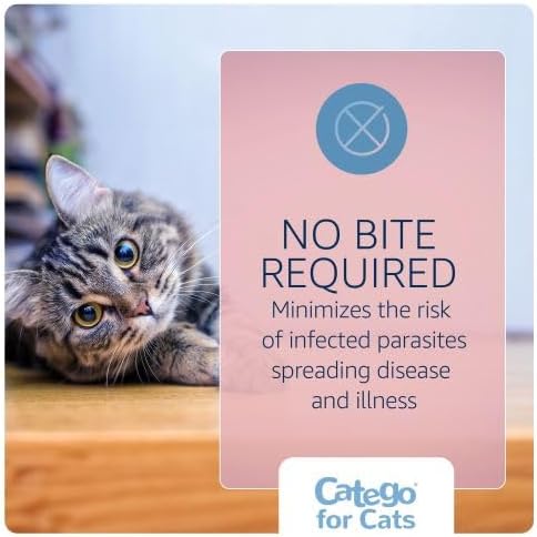 Catego Flea and Tick Prevention for Cats - Over 1.5 lbs, 3 Month Supply | No Prescription Required, Cat Flea Treatment Topical Drops, Fast Acting Flea & Tick Control Drops, Easy to Apply