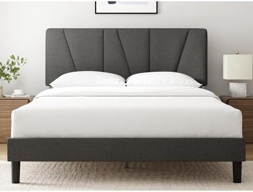 Zinus Maya Platform Bed Frame, Four Underbed Storage Drawers, Full | Secure Locking Drawers, Modern Upholstered Look, Minimalist Design, Straightforward Assembly, No Box Spring Needed