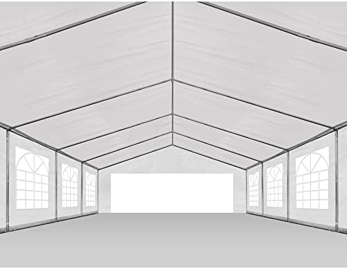 AMERICAN PHOENIX Party Tent 20x20 ft Heavy Duty Canopy Shelter for Wedding Event Fair with Fire Retardant Roof with Sidewalls and Windows White (20x20 - PE)