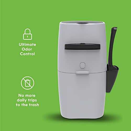 Litter Genie Standard Cat Litter Disposal Pail with 14 ft Standard Refill | Odor-locking pail, holds up to 14 days of cat litter