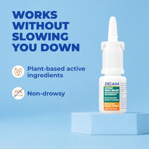 Zicam Intense Sinus Relief No-Drip Nasal Spray, 0.50 Fl Oz
