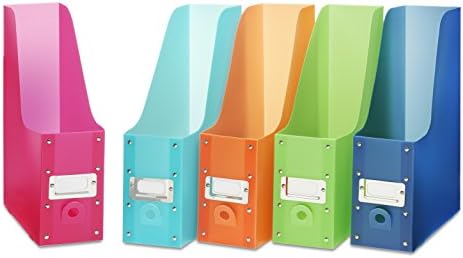 Whitmor Magazine Storage Desk Organizers - Black (Set of 5)