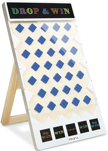 Prize Drop Disc Game Wood 27.8" x 15.9" with Chalkboards Carnival Game Trade Show