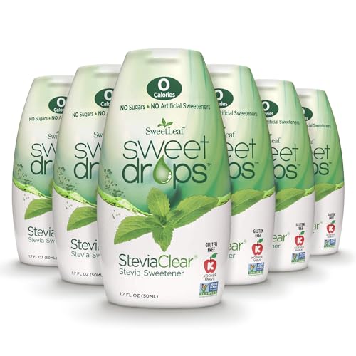 SweetLeaf Stevia Drops Liquid Sweetener, SteviaClear - 1.7 Fl Oz, Pack of 1 | Unflavored Sweet Drops, Stevia Leaf Extract, Zero Calorie, No Erythritol, Sugar Substitute