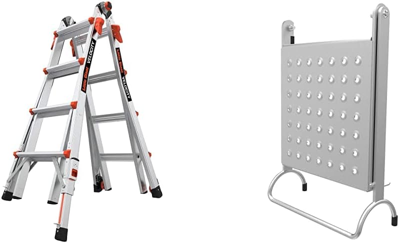 Little Giant Velocity, Aluminum Ladder, 14 ft Reach, 15413-001 | Telescoping Multi-Position Ladder with Extension, A-Frame, 90-Degree & Trestle Modes, 300 lbs. Rating