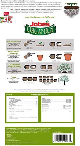 Jobe’s Organics 09526 Organic All Purpose Granular Fertilizer 4-4-4, 4 lb (Тwo Рack)
