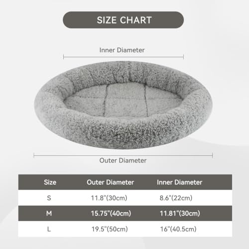 LESYPET Cat Bed for Indoor Cats, Soft Cat Cushion with Cat Pillow Around, Rectangle Kitten Pad Small Bed for Window Sill, 15'' x 10''