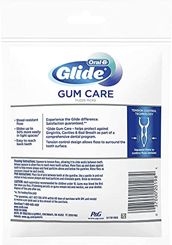 Oral-B Glide Floss Picks-30 Count, Unflavored (Pack of 6)