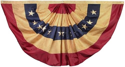 ANLEY Vintage Style US National Pleated Fan Flag