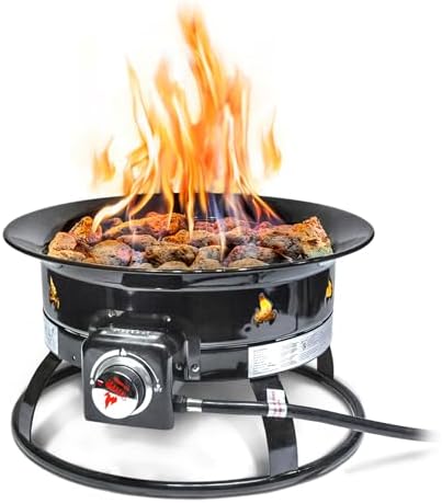 Outland Living Portable Propane Fire Pit, 19-inch, 58, 000 BTU Smokeless Gas Firebowl | Perfect for Camping, Patio, Backyard, Tailgating, Deck