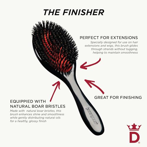 Denman Natural Bristle Grooming Brush, Medium
