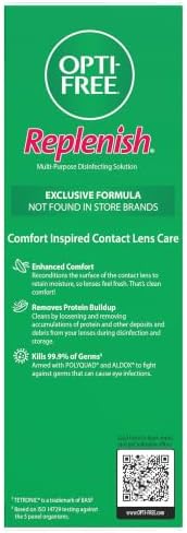 OPTI-FREE Replenish Multi-Purpose Contact Lens Solution, 10 Fl Oz, 2 Pack