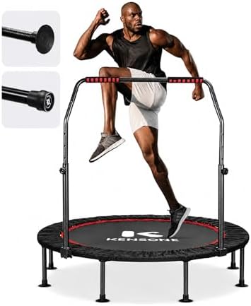 KENSONE 40"/48" Rebounder Trampoline for Adults Indoor Handle 330/450 LBS