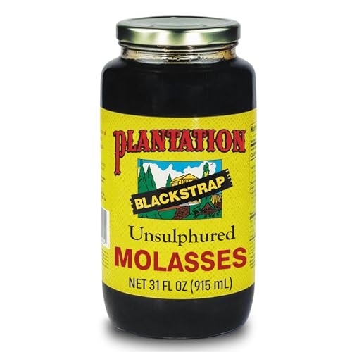 Plantation Blackstrap Molasses 31 oz – Unsulphured Blackstrap Molasses, Rich Natural Sweetener for Baking, BBQ, Baked Beans, Gingerbread & Beverages