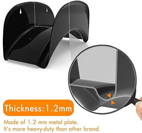 Gardzen Heavy Duty Hose Holder Wall Mount Black