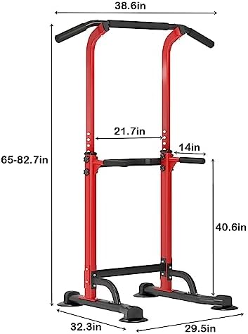 SogesHome Multi-Function Power Tower Pull Up Bar Dip Station for Home Gym