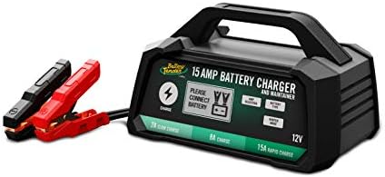 Battery Tender 15 AMP Battery Charger and Maintainer - 12V Switchable 15 AMP / 8 AMP / 2 AMP - Selectable Chemistry Standard AGM Gel - LCD Display