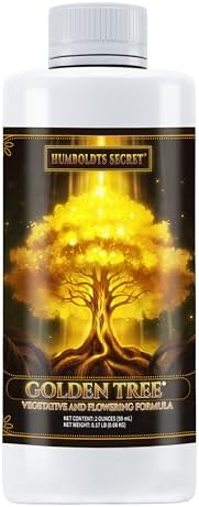 Humboldts Secret Golden Tree Liquid Plant Food | Enhances Growth Indoors or Outdoors | All-in-One Plant Nutrients for Vegetables, Trees, Flowers, Fruits, Roses, Lawns, Tomatoes | 16 Ounce