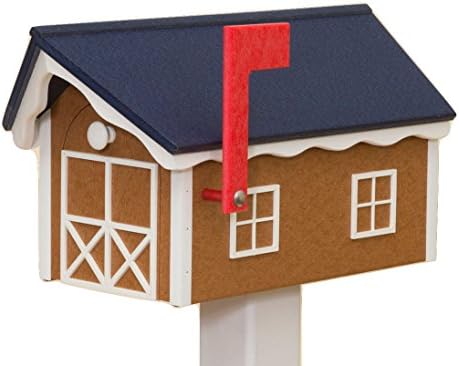 Recycled Poly Plastic Barn Mailbox USA Handmade (Weatherwood)