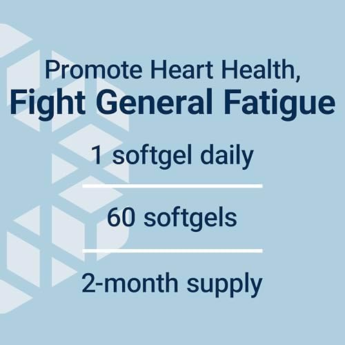 Life Extension CoQ10 (Ubiquinone) with d-Limonene – Heart Health, Fight General Fatigue, Better Absorption – Gluten-Free, Non-GMO – 60 Softgels