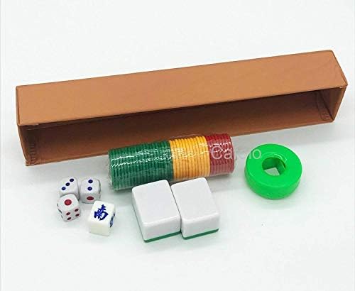 Chinese Mahjong Set 144 X Large 1.5“ Numbered Gold Sparkle Tiles Carry Case