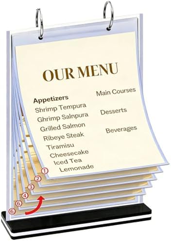 A5 Acrylic Plastic Folder with T-Shaped Stand - Indoor/Outdoor Suction Cup Holder -- For Documents, Photos, Menus & Marketing Racks