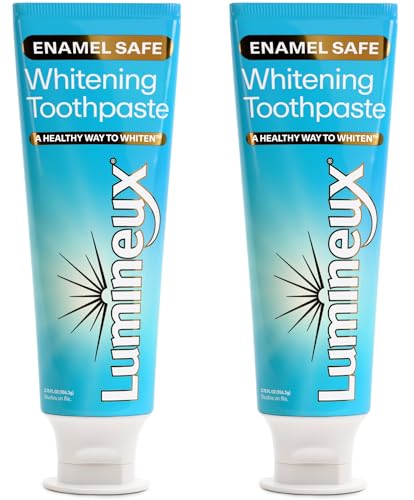 Lumineux Teeth Whitening Toothpaste, Peroxide Free, 3.75 oz, 2 Pack | Enamel safe, fluoride free, alcohol free, no artificial colors, SLS free, dentist formulated, gentle for sensitive smiles
