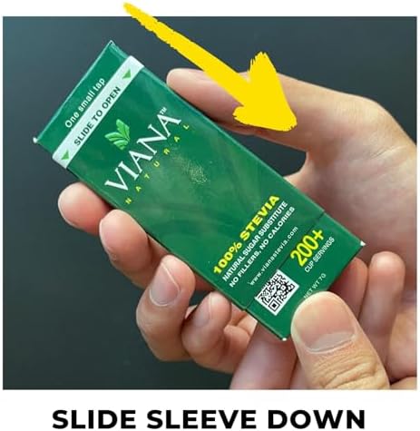VIANA STEVIA – Ultra-Sweet, Super Compact granular stevia extract! 1 Pack = 230 Sachets | Easy Pour, Travel-Friendly Natural Sweetener