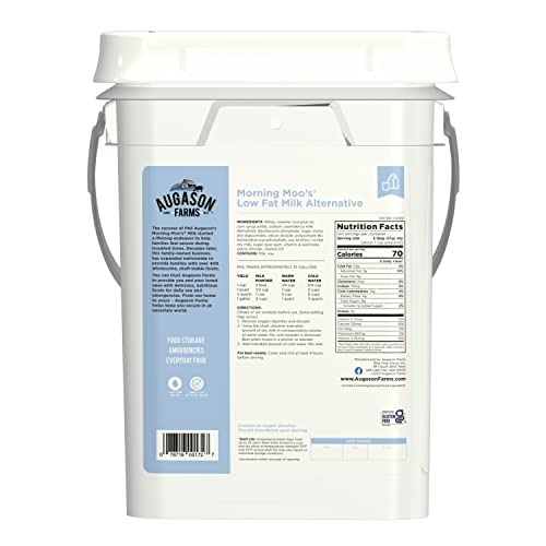 Augason Farms Morning Moo's Milk Alternative Can | 93 Servings, 20 Year Shelf Life, Certified Gluten Free