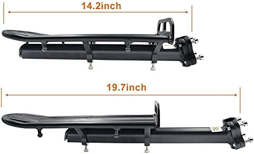 Outtag Rear Bike Rack Aluminum Alloy Bike Cargo Rack Quick Release Adjustable Bicycle Rear Rack Heavy Duty Mountain Bike Back Rack Seat Post Frame Mount Cycle Luggage Carrier Accessories