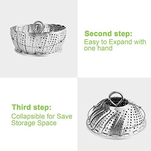 Stainless Steel Steamer Basket, Vegetable Steamer Basket for Instant Pot