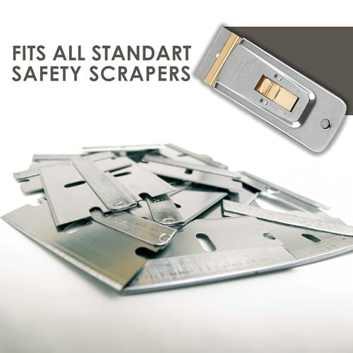 Single Edge Razor Blades, 100 Pack, Made in the USA, Industrial Razor Blades, Scraper Refills, Box Cutter, Paint Scraper