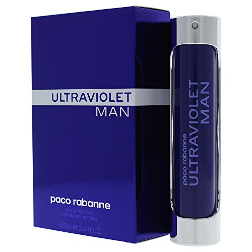 Paco Rabanne Ultraviolet Perfume For Men - Woody Oriental Fragrance - Opens With Notes Of Mint And Spicies - Blended With Amber And Vetiver - Long Lasting Scent - Eau De Toilette Spray - 3.4 Oz