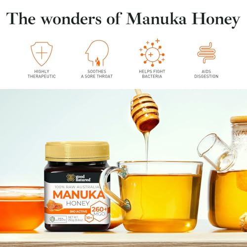 Manuka Honey Medical Grade - Raw Australian Manuka Honey MGO 850+ | Good Natured - AMHA Certified - Lab Tested - Non-GMO - BPA-Free - Premium Quality - Product of Australia - 8.8 oz