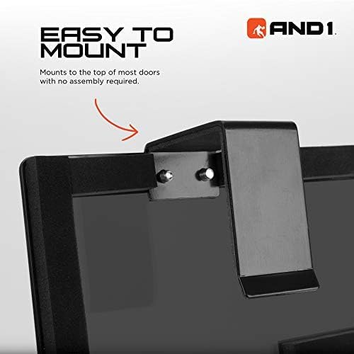 AND1 Over the Door Mini Basketball Hoop: 18x12 Shatterproof Backboard, 2 Mini Basketballs