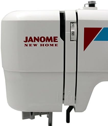 Janome MOD-19 Easy-to-Use Sewing Machine with 19 Stitches, Automatic Needle Threader and 5-Piece Feed Dogs,white