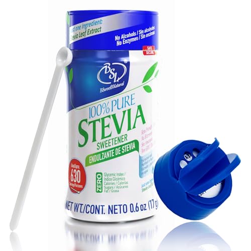 Stevia Powder 100% Pure, No Artificial Sweetener, Stevia Green Leaf Extract | Zero Calorie & Keto Friendly (0.6 Ounces)