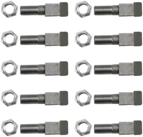 10 PACK 2-7/8"Lx3/4"W Stump Grinder Teeth with 5/8" Nuts Carbide Tipped | Compatible with Baumalight 1P24/Ashland FS19/Shaver SC50/JCB/Bradco SG26