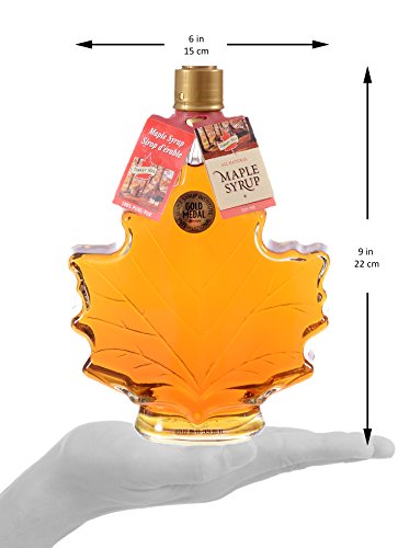 Turkey Hill Sugarbush International Gold Medal Winner Grade A Maple Syrup, Canadian Maple Leaf Glass Bottle (25.36 Fl Oz)