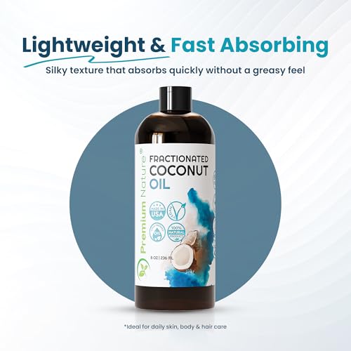 Fractionated Coconut Oil for Skin Moisturizer with Pump Massage Oils Best Carrier for Essential Oils Mixing Body OUL for Dry Skin Moisturizer Natural Oi for Face Hair Body 1 Gallon