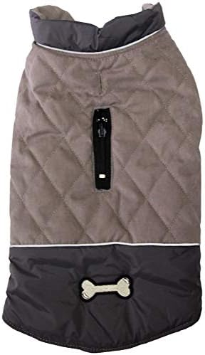 Vecomfy Reversible Dog Coat for Small Dogs with 2 Leash Openings