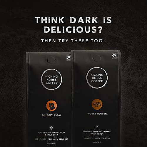 Kicking Horse Coffe, Three Sisters, e, Medium Roast, Ground, 10 oz - Certified Organic, Fairtrade, Kosher Coffee