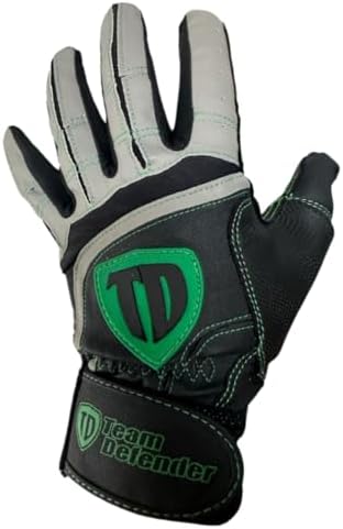 Team Defender Pro Series Padded TD Baseball Glove | Glove Protects Thumb | Rigid Rubber Thumb Mold Prevents Hyperextension, Hand Injuries