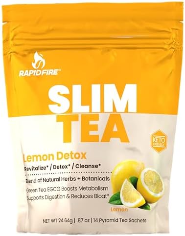 Slim Tea 14 Day Herbal Teatox, Blend of Natural Herbs and Botanicals, Supports Healthy Weight Management, Supports Metabolism, Delicious Lemon Flavor